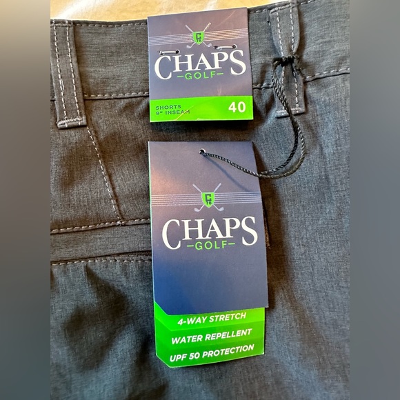 CHAPS NWT Men’s Golf Shorts Size 40 Dark Grey - Picture 5 of 12